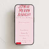 "Joyful Merry Bright" - Online Holiday Party Invitations in Blush by AK Graphics - Mobile layout