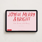 "Joyful Merry Bright" - Online Holiday Party Invitations in Blush by AK Graphics - Desktop layout