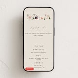 "Winter Village Oval" - Online Holiday Party Invitations in Taffy by Hannah Williams - Mobile layout