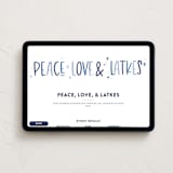 "Peace, Love & Latkes" - Online Holiday Party Invitations in Frost by Laura Bercovich - Desktop layout