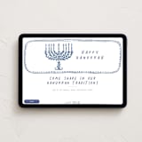 "watercolor menorah" - Online Holiday Party Invitations in Lake by Anastasia Makarova - Desktop layout