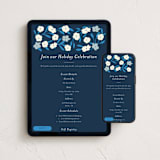 "Pop Floral" - Online Holiday Party Invitations in Navy by Morgan Kendall - Mobile + desktop layout