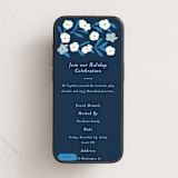 "Pop Floral" - Online Holiday Party Invitations in Navy by Morgan Kendall - Mobile layout
