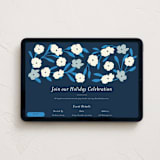 "Pop Floral" - Online Holiday Party Invitations in Navy by Morgan Kendall - Desktop layout