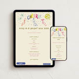 "NYE" - Online Holiday Party Invitations in Champagne by Jenna Holcomb - Mobile + desktop layout