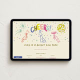 "NYE" - Online Holiday Party Invitations in Champagne by Jenna Holcomb - Desktop layout