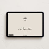 "Bubbly Clink" - Online Holiday Party Invitations in Caviar by Cindy Reynolds - Desktop layout