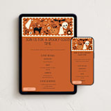 "Spooky Fun" - Online Holiday Party Invitations in Pumpkin by Kiersten Garner - Mobile + desktop layout