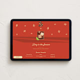 "Cocktails and Canapés" - Online Holiday Party Invitations in Poppy Red by Becky Nimoy - Desktop layout