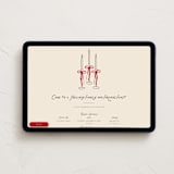 "Candles" - Online Holiday Party Invitations in Cranberry by Jenna Holcomb - Desktop layout