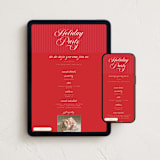 "Jolly Good Time" - Online Holiday Party Invitations in Berry by Louise Kay - Mobile + desktop layout