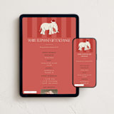 "White Elephant" - Online Holiday Party Invitations in Santa Hat by Heather Schertzer - Mobile + desktop layout