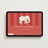 "White Elephant" - Online Holiday Party Invitations in Santa Hat by Heather Schertzer - Desktop layout