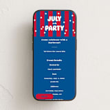 "Party in the USA" - Online Holiday Party Invitations in Crimson by Baumbirdy - Mobile layout