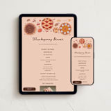 "Thanksgiving pies" - Online Holiday Party Invitations in Peach Mist by Hanna Symonovych - Mobile + desktop layout