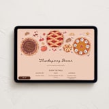 "Thanksgiving pies" - Online Holiday Party Invitations in Peach Mist by Hanna Symonovych - Desktop layout