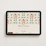 "Watercolor Pumpkin" - Online Holiday Party Invitations in Vanilla by Heather Schertzer - Desktop layout