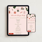 "A Few of My Favorite Things" - Online Holiday Party Invitations in Candy by Stephanie Heinrich Godbout - Mobile + desktop layout