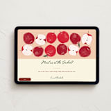 "At the Orchard" - Online Holiday Party Invitations in Peach by Emily Sabol Goss - Desktop layout