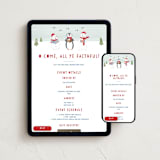 "Caroling Friends" - Online Holiday Party Invitations in Sky by Teju Reval - Mobile + desktop layout