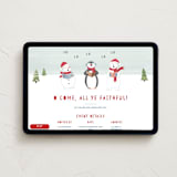 "Caroling Friends" - Online Holiday Party Invitations in Sky by Teju Reval - Desktop layout