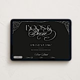 "Boos and Booze" - Online Holiday Party Invitations in Midnight by Amy Payne - Desktop layout