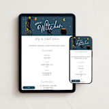 "Sip & Spell Soirée" - Online Holiday Party Invitations in Midnight by Pinky Diamond Studio - Mobile + desktop layout