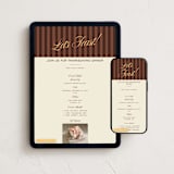 "Autumn Stripes" - Online Holiday Party Invitations in Apple Cider by Ekko Studio - Mobile + desktop layout