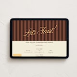 "Autumn Stripes" - Online Holiday Party Invitations in Apple Cider by Ekko Studio - Desktop layout