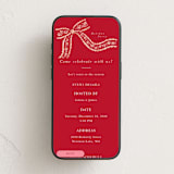 "watercolor bow" - Online Holiday Party Invitations in Poinsettia by Vivian Yiwing - Mobile layout
