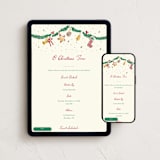"Oh Christmas Tree" - Online Holiday Party Invitations in Cookie Dough by Sarah Rosenthal - Mobile + desktop layout