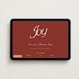 "Coziest Christmas" - Online Holiday Party Invitations in Poinsettia by Kelly Watkins - Desktop layout