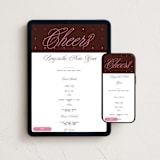 "Star statement" - Online Holiday Party Invitations in Wine by Inkblot Design - Mobile + desktop layout