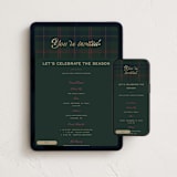 "Classic Cheer" - Online Holiday Party Invitations in Evergreen by Leia Matt - Mobile + desktop layout