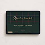 "Classic Cheer" - Online Holiday Party Invitations in Evergreen by Leia Matt - Desktop layout