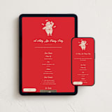 "Santa Outline" - Online Holiday Party Invitations in Santa by Angela Garrick - Mobile + desktop layout