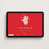 "Santa Outline" - Online Holiday Party Invitations in Santa by Angela Garrick - Desktop layout
