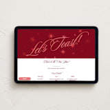 "Long hand" - Online Holiday Party Invitations in Cherry by Inkblot Design - Desktop layout