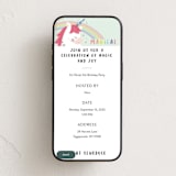 "unicorno" - Online Kids Birthday Invitations in Bubblegum by peetie design - Mobile layout