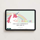 "unicorno" - Online Kids Birthday Invitations in Bubblegum by peetie design - Desktop layout