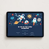 "space age" - Online Kids Birthday Invitations in Midnight by peetie design - Desktop layout