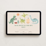 "Dino Party" - Online Kids Birthday Invitations in Sand by Teju Reval - Desktop layout