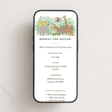 "Jungle One" - Online Kids Birthday Invitations in Jungle by Jennifer Wick - Mobile layout