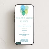 "balloon party" - Online Kids Birthday Invitations in Azure by Alethea and Ruth - Mobile layout