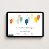 "balloon overlay" - Online Kids Birthday Invitations in Sea by Stephanie Hawkes - Desktop layout