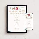 "Barnyard noises" - Online Kids Birthday Invitations in Cotton by Creo Study - Mobile + desktop layout