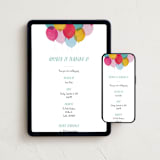 "Birthday Balloons" - Online Kids Birthday Invitations in Teal by Hooray Creative - Mobile + desktop layout