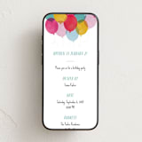 "Birthday Balloons" - Online Kids Birthday Invitations in Teal by Hooray Creative - Mobile layout