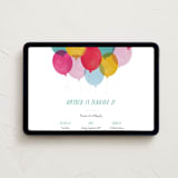 "Birthday Balloons" - Online Kids Birthday Invitations in Teal by Hooray Creative - Desktop layout