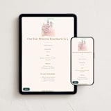 "princess fairytale castle" - Online Kids Birthday Invitations in Carnation by Phrosné Barwood - Mobile + desktop layout